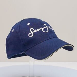 Vintage Sean John Navy Blue Velcro Adjustable Hat